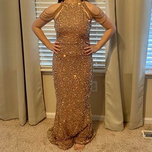 Shein brand: Love and Lemonade gown in champagne color